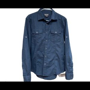 Michael Kors: Navy Blue, Medium, Roll tab sleeve